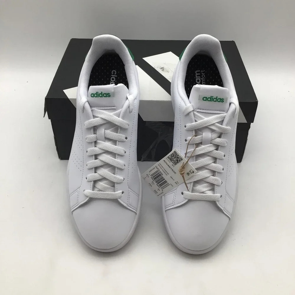 Adidas‎ Advantage Mens Sneakers White Green GZ5300 Low Top Shoes Size 7 NEW